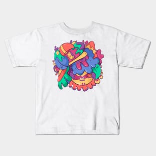 Cute Sunny Morning Chicken Doodle Kids T-Shirt
